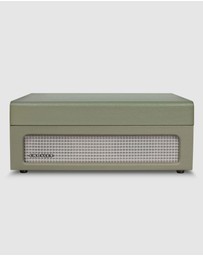 Crosley - Crosley Voyager Sage - Bluetooth Portable Turntable  & Record Storage Crate
