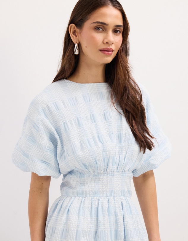 The Fated - Gallery Waisted Gingham Mini Dress