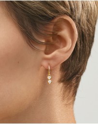 SAINT VALENTINE - Two Of A Kind Heart Mini Hoops - Gold