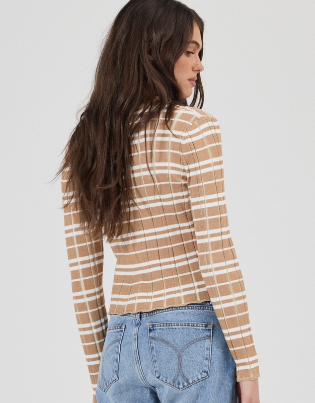 Rolla's - Daybreak Knit Top Check
