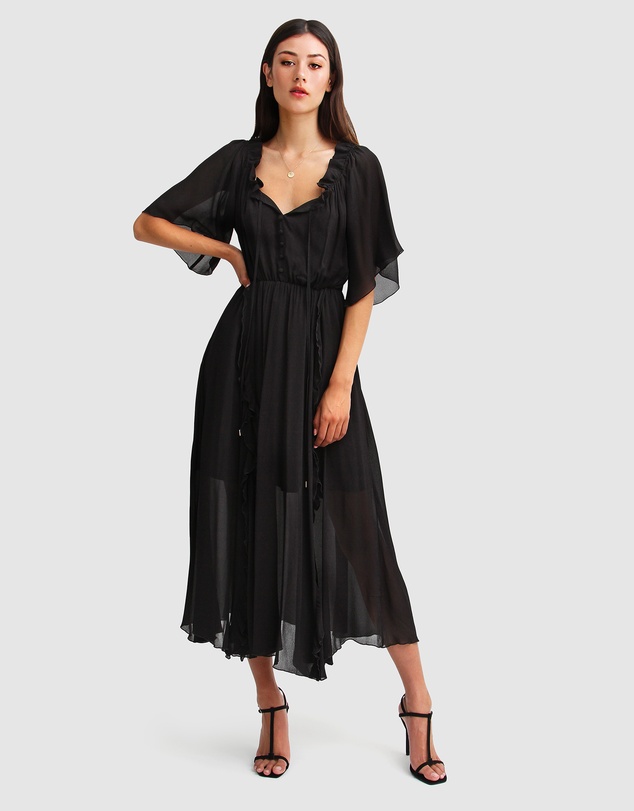 Belle & Bloom - Amour Amour Ruffled Midi Dress