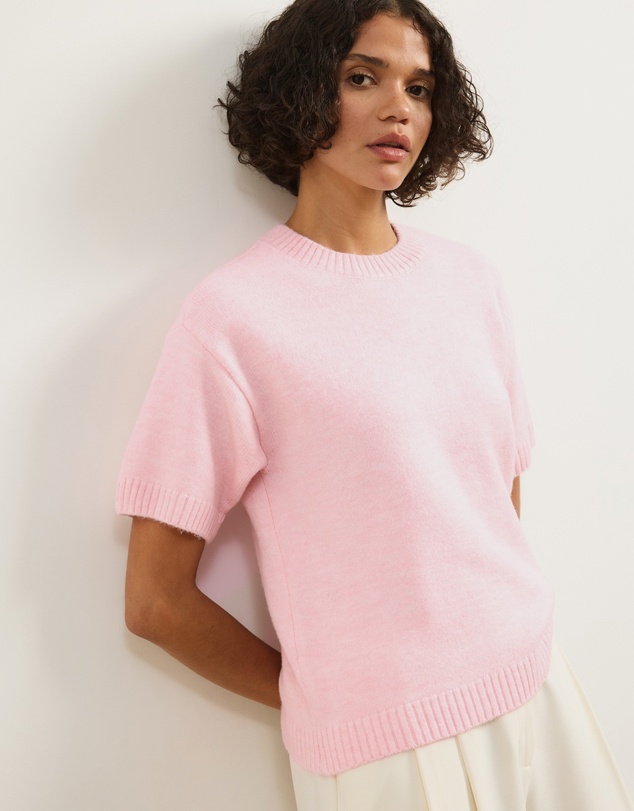 Atmos&Here - Ayla Knitted Boxy T-Shirt