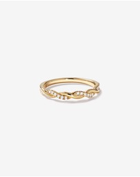 Michael Hill - 0.11 Carat TW Diamond Twist Wedding Ring in 14kt Yellow Gold