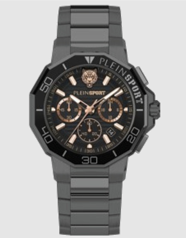 Plein Sport - Plein Titan Watch 46mm Black Dial and IP Gun Bracelet