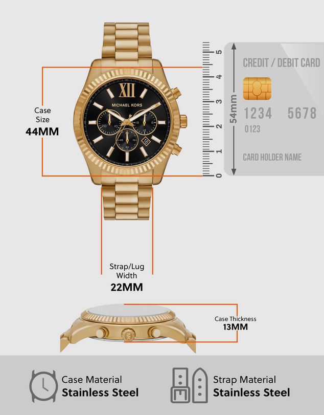 Michael Kors - Lexington Gold Chronograph Watch