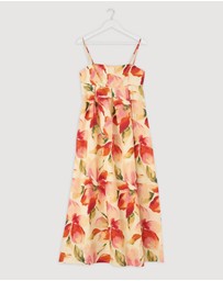 Revibe - Repaired AERE Aniya Linen Maxi Dress - AU 12