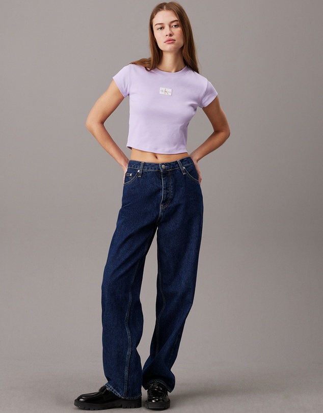 Calvin Klein Jeans - Ribbed Monogram Logo T-Shirt