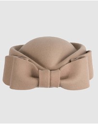 Max Alexander - Felt Beige Pillbox Hat