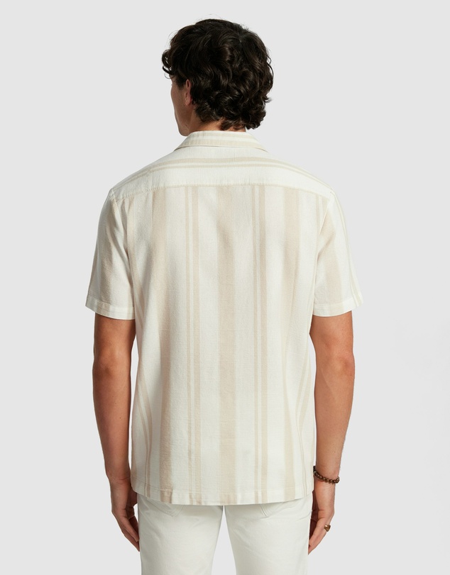 yd. - Aruba Stripe Cotton Shirt
