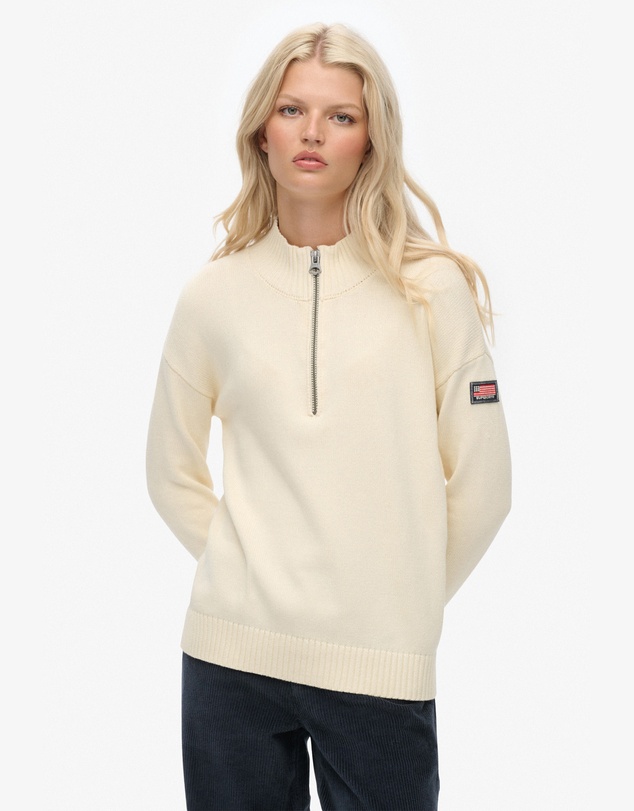 Superdry - Slouchy Knitted Half Zip