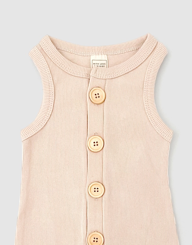 WITH LOVE FOR KIDS - BASICS Ribbed Romper - Babies