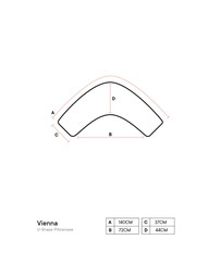 Linen House - Vienna 300TC Cotton Percale U-Shaped Pillowcase