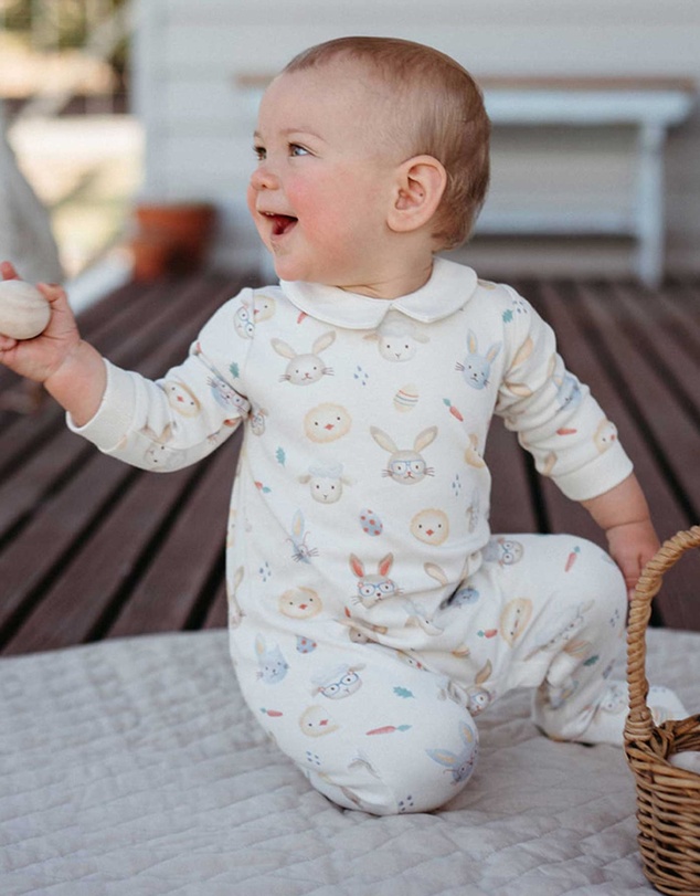 Purebaby - Hoppity Thick Growsuit -Kids-Babies