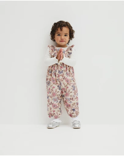 Country Road - Organically Grown Cotton Ruffle Cord Overall