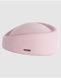 Max Alexander - Felt Pink Pillbox Hat