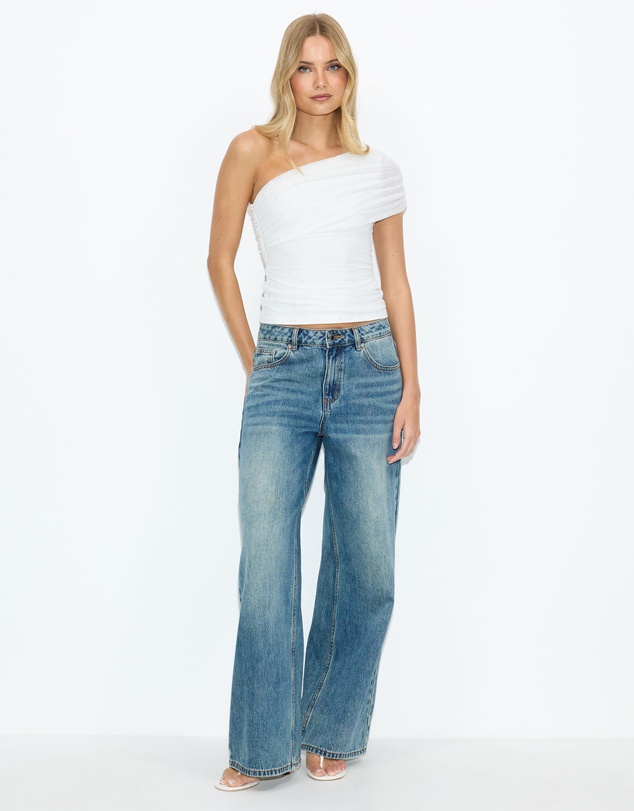 Dazie - Marley One Shoulder Polka Dot Top