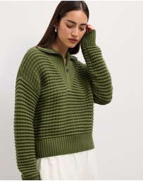 The Fated - Ellie Half Zip Knit Jumper