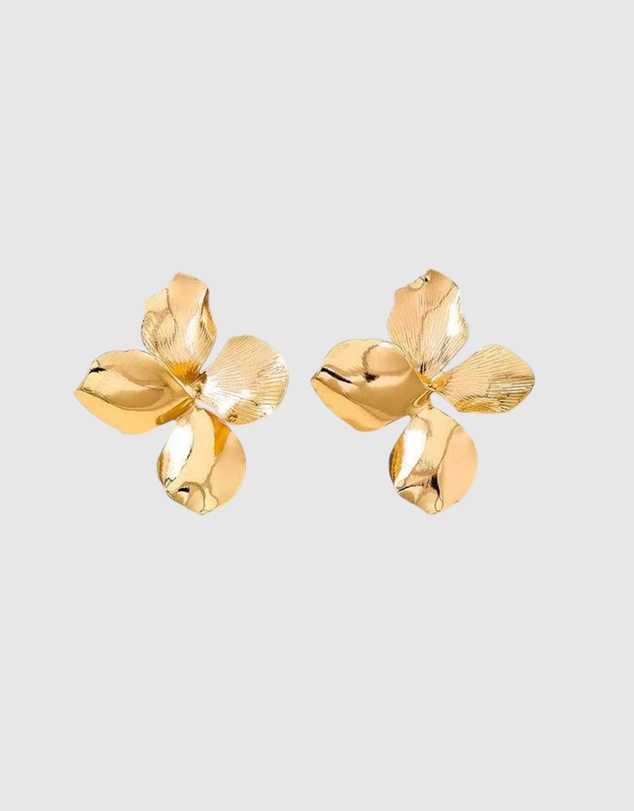 Honey and Beau - Golden Petal Earrings