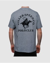 Killer Speed Co. - Killer Speed Co. Men Polo Reaper Tshirt Cotton Crew Neck Heather/Grey