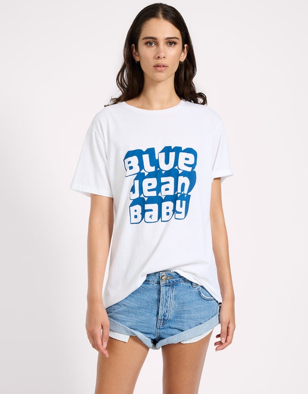 ONE TEASPOON - Blue Jean Baby Boyfriend Tee - White