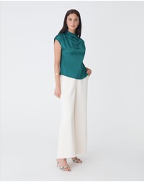 Forcast - Zafina Pleated Draped Top