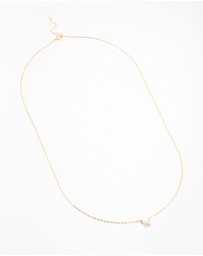 Lovisa - Gold Plated Sterling Silver Cubic Zirconia Mini Butterfly Necklace