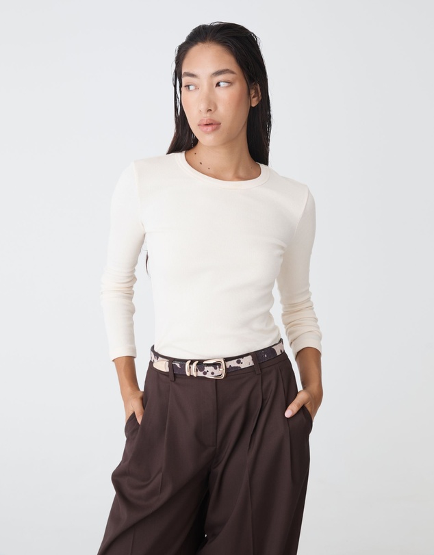 Forcast - Devon Long Sleeve Rib Tee
