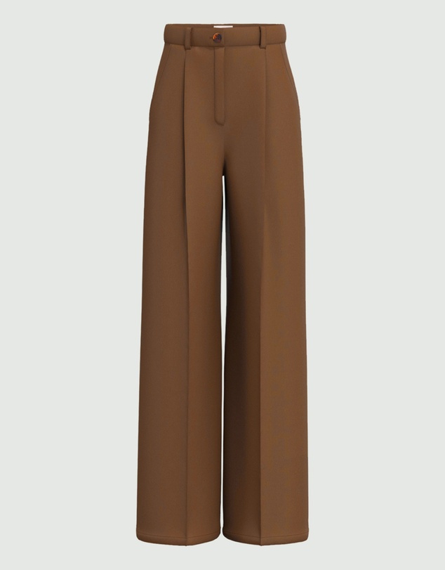 Emme - Khaki Straight Trousers