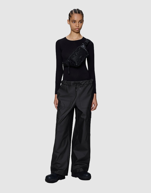 RAINS - Women's Cargo Rain Pants Wide Black