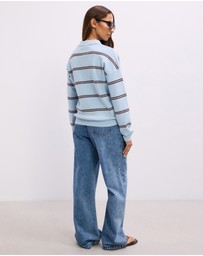 The Fated - Marlo Stripe Knit Polo