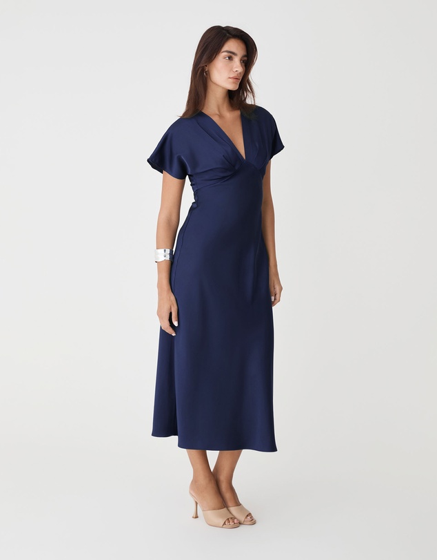 Forcast - Catalina V-Neck Satin Dress