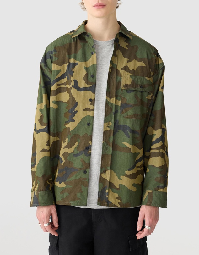 Bassike - Drop Shoulder Camo Shirt