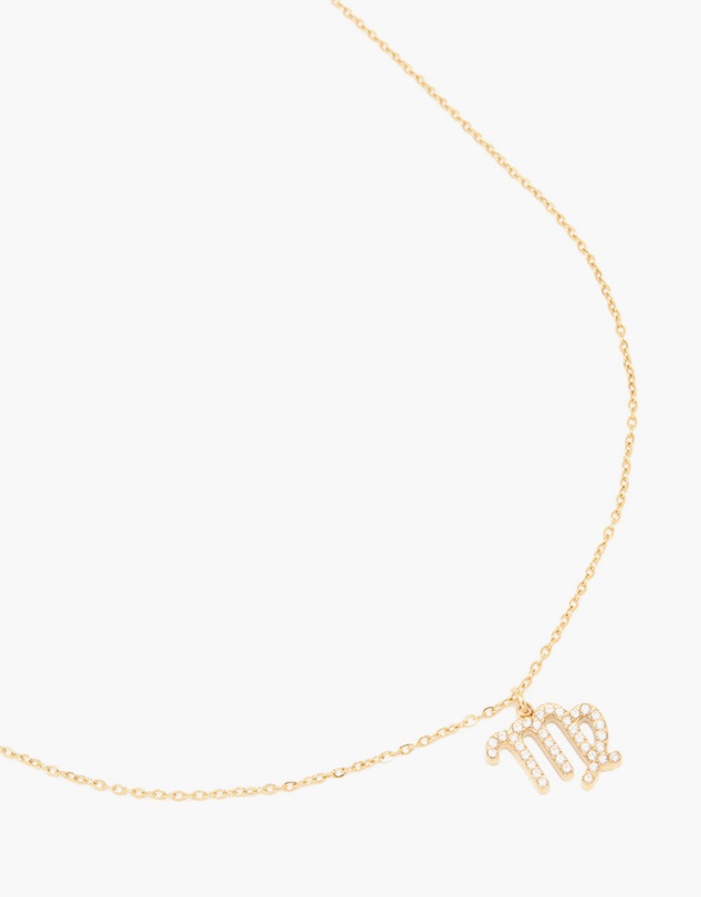 Lovisa - Waterproof Gold Plated Stainless Steel Cubic Zirconia Virgo Zodiac Sign Necklace