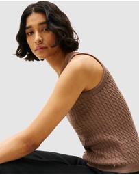Tommy Hilfiger - Cable Knit Sleeveless Slim Sweater
