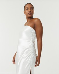Third Form - Satin Gather One Shoulder Dress