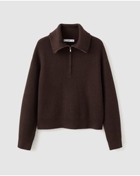 M.N.G - Sweater With Contrasting Zip Collar