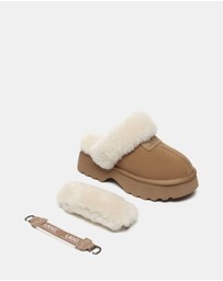 EVERAU - Australian Shepherd Ugg Muna Platform Cow Suede Upper House Shoes