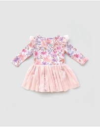 WITH LOVE FOR KIDS - Tulle Flutter Long Sleeve Tutu Onesie - Babies