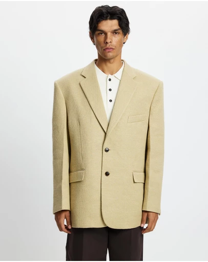 Recto - Oversized Single Breasted Tweed Jacket