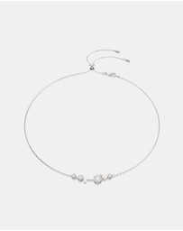 Swarovski - Constella Necklace, Crystal Pearl, Round Cuts, White, Rhodium Plated