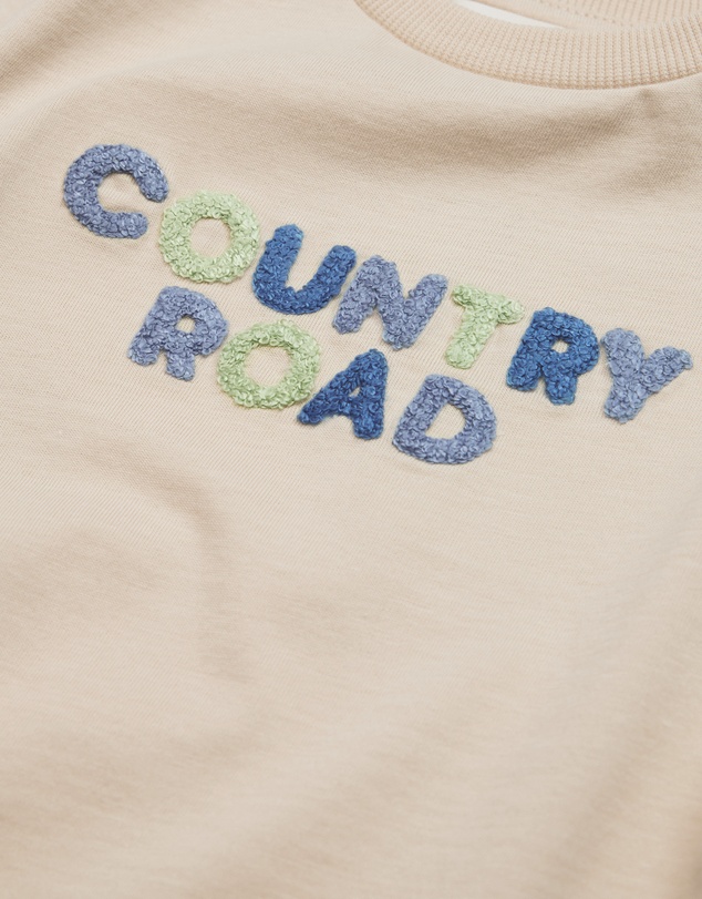 Country Road - Australian Cotton Short Sleeve Boucle Tee