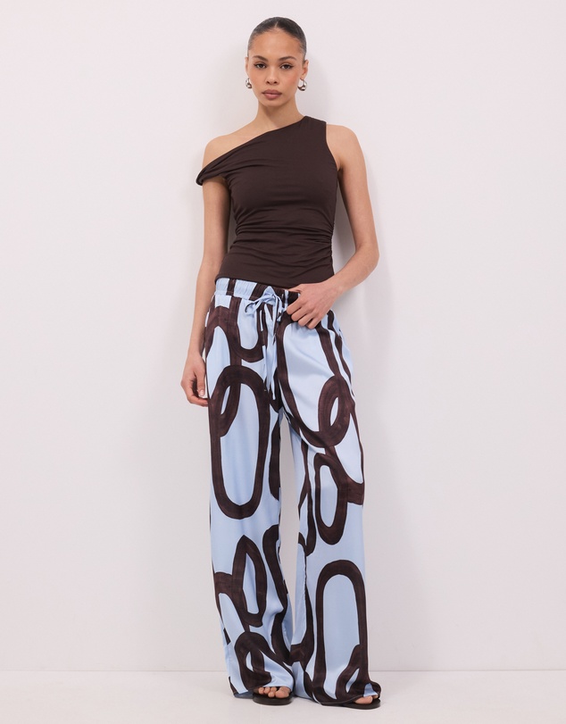 Calli - Chloe Abstract Print Drawcord Pants