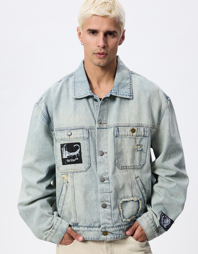Thrills - New Delusions Canyon Oversized Cropped Denim Jacket