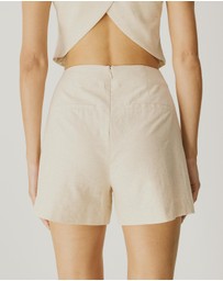 Atmos&Here - Nima Tailored Linen Blend Shorts