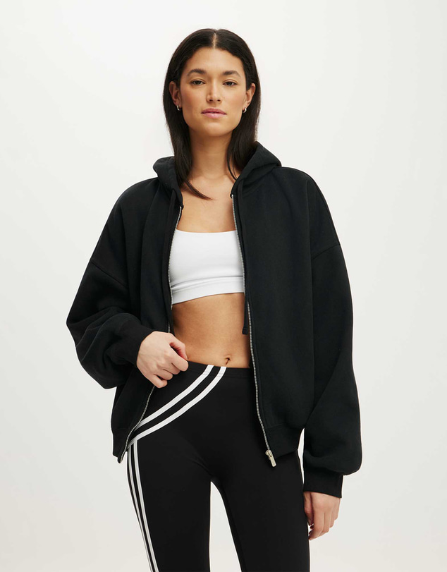 Cotton On Body Active - Plush Oversized Cocoon Zip Through