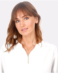 Elli Jewelry - Necklace Y-Chain Basic Minimalist Elegant in 925 Sterling Silver Gold Plated