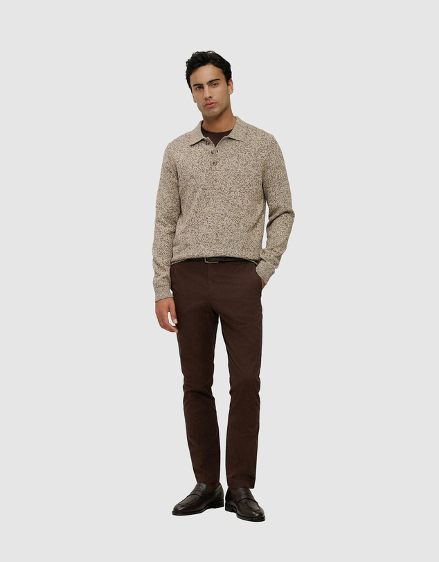 Trenery - Cotton Speckle Knit Polo