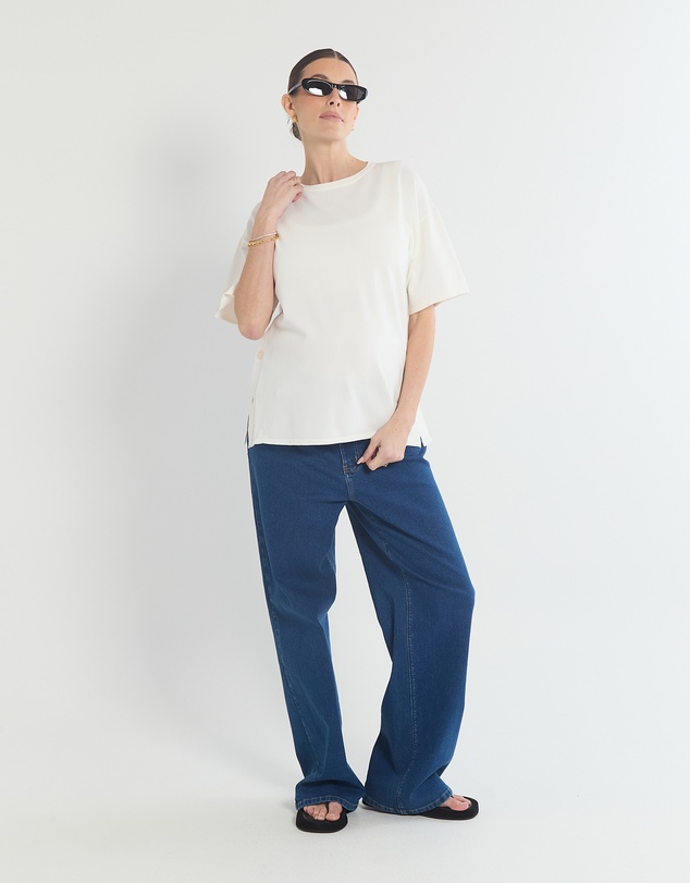 Soon Maternity - Relaxed Wide Leg Jeans