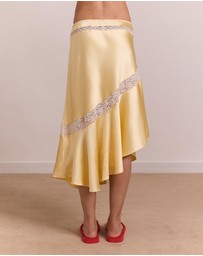 Damson Madder - Delphia Satin Midi Skirt