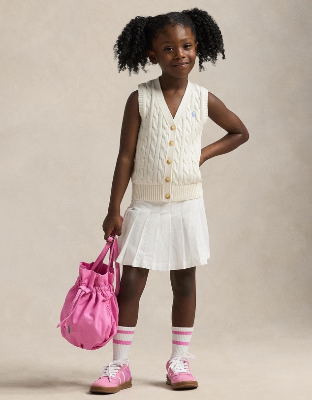 Polo Ralph Lauren - Pleated Cotton Seersucker Wrap Skort - ICONIC EXCLUSIVE (2YRS-6.5YRS)